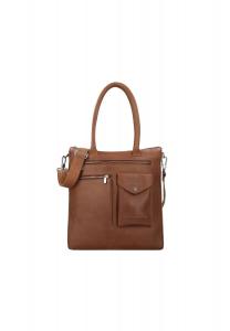 Портфель кожаный 35 см с отделением для ноутбука COWBOYSBAG, цвет Cognac