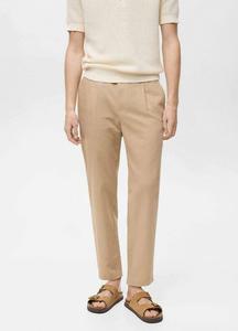 Брюки ромелино Mango, бежевый