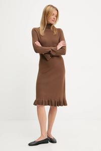 Кашемировое платье Answear.Lab, коричневый