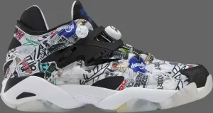 Кроссовки pump court 'sticker city - white black' Reebok, белый