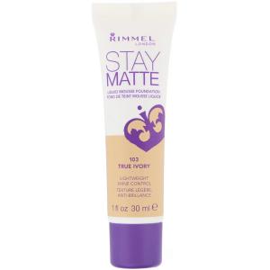 Матирующая тональная основа Rimmel London Stay Matte оттенок 103 слоновая кость, 30 мл