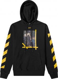 Худи Off-White Diag Arrow Slim Hoodie 'Black/White', черный