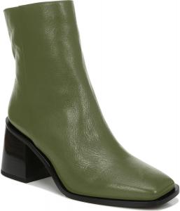 Женские полусапожки FOWT, средняя высота голенища, квадратный носок, высокий массивный каблук, ботильоны, водонепроницаемые, противоскользящие, с боковой молнией, зимние и осенние теплые рабочие и повседневные обувь, размеры US 4-16, Green