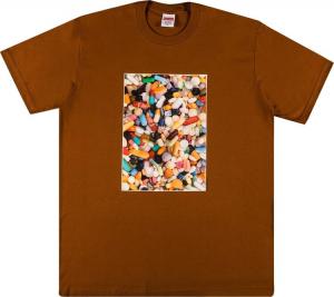 Футболка Supreme Pills Tee 'Brown', коричневый