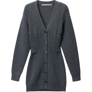 Многослойный кардиган Alexander Wang, carbon серый