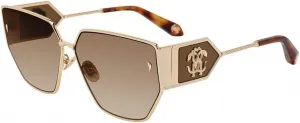 Солнцезащитные очки Roberto Cavalli SRC 092 0300 Shiny Total Rose Gold 64 мм, gold