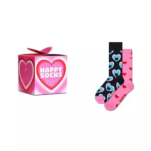 Носки Happy Valentine’s gift set crew 2 pairs, розовый/черный