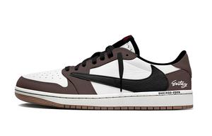 Jordan Трэвис Скотт X Air 1 винтажные баскетбольные кроссовки унисекс лоу-топ Black