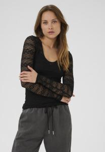 Блуза Kaffe Blouse, Black Deep/Mottled Black