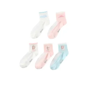 Набор носков Frozen Series, 5 пар, разноцветные, для детей 3-7 лет Disney, мультиколор