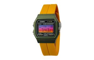 CASIO Кварцевые часы Retrofit Series с силиконовым ремешком, мужские часы с черным циферблатом