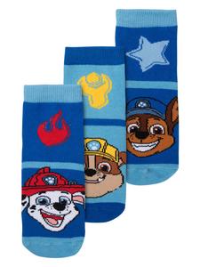 Набор из 3 носков Paw Patrol (носки-кроссовки) синего цвета