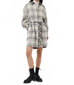 Arla Платье-рубашка из фланели в классическом кремовом цвете с принтом French Connection