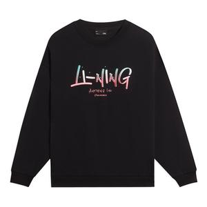 Спортивная толстовка Li-Ning Anything Is Possible Graphic Sweatshirt 'Black' AWDSF75-9, черный