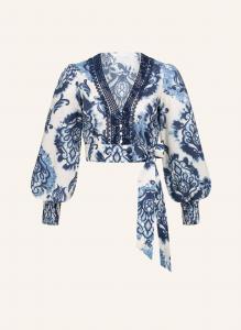 Блузка с каймой Claire Luise, синий