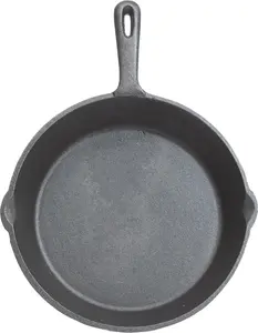 Чугунная сковорода-гриль - подходит для индукционных плит - 1 шт. - черная - чугун - 24 см Markenlos