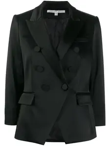 Двубортный блейзер Veronica Beard, черный