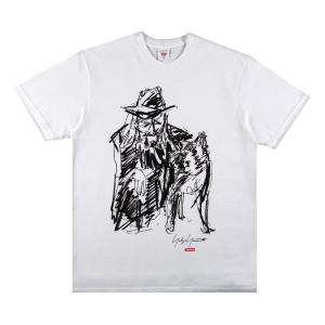 Футболка Supreme x Yohji Yamamoto Scribble Portrait Tee 'White', белый