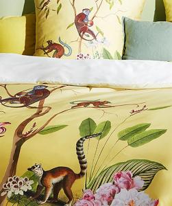 Постельное белье Fleuresse Mako сатин 155х220 обезьяна джунгли лев горчичный 114160-03