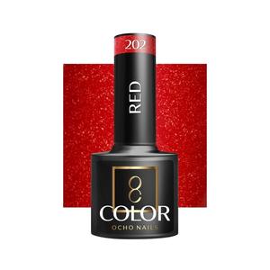 OCHO NAILS Гибридный лак для ногтей красный 202 -5 г Active Shop