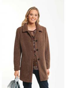 Короткий размер: Пальто Элегантное пальто из искусственного меха цвета верблюжьей шерсти GOLDNER