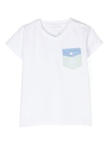 Футболка с вышитым логотипом Patachou, белый