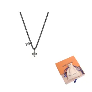 LOUIS VUITTON Цепочка Flower Cut Metal для мужчин, черная