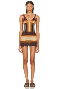 Мини-платье The Attico, Brown Shades