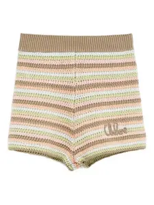 Шорты в технике кроше CHLOÉ, зеленый