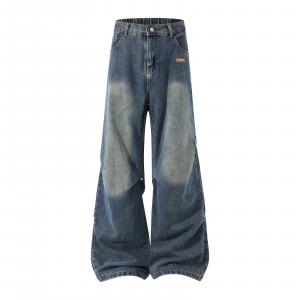 Джинсы Unisex Moderate Straight Fit WARRIOR, темно-синий[free diy badge]