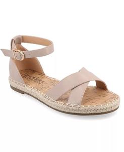 Женские сандалии Lyddia Espadrille на плоской подошве Journee Collection, бежевый
