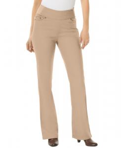 Женские джинсы Within Flex-Fit Pull-On Bootcut Gap-Free Stretch Denim Woman Within, New khaki