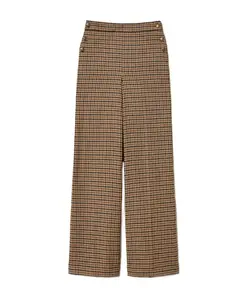 Элегантные брюки из шерсти верблюжьего и черного цвета. Twinset, коричневый