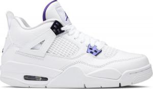 Кроссовки Air Jordan 4 Retro GS Purple Metallic, фиолетовый