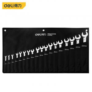 Deli Набор рожковых ключей двойного назначения для цветов сливы, 18 предметов, 6–24 мм DL130018T