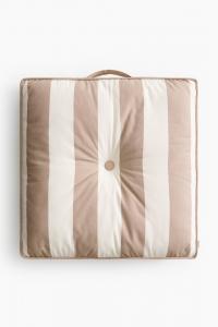 Подушка на стул H&M Outdoor Floor, 60X60 см, бежевый/белый