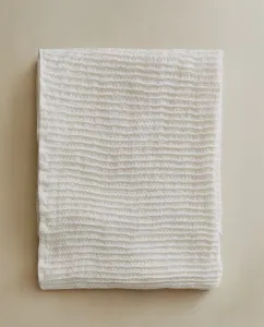 Полотенце Zara Home Waffle-knit With Plain Border, белый