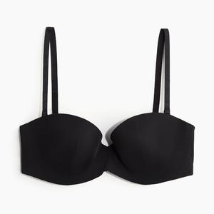 Бюстгальтер H&M Padded Microfiber Balconette, черный