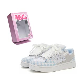 ABCIO Нескользящие водонепроницаемые износостойкие низкие кроссовки женские, сине-клюквенные