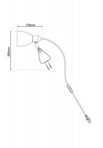 МАРА настольная лампа с Е14 Näve Leuchten, черный