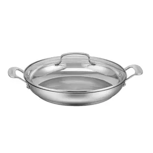 Cuisinart Classic 12" нержавеющая сталь повседневная кастрюля с крышкой