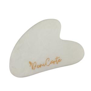 Нефритовый массажер для лица, белый, пластина Гуа Ша Deni Carte