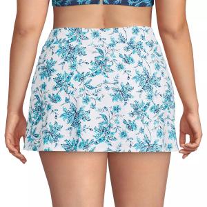 Юбка для плавания с облегающим животом Lands' End UPF 50 больших размеров Lands' End, черный