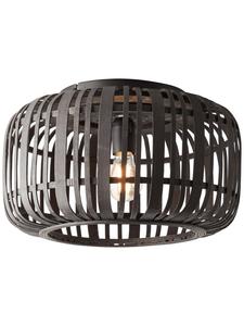 Потолочный светильник 40 см Woodrow ⌀ 39,5 см из темного дерева/черного цвета Brilliant