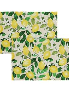 Erwin Müller Хлопковые салфетки под тарелки, 2 шт , желто-зеленого цвета