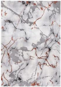 Ковер SAFAVIEH, 122 x 183 см, Craft Collection, Grey & Orange, современный абстрактный дизайн, не линяет и прост в уходе, идеален для помещений с высокой проходимостью: прихожая, гостиная, спальня (CFT852G)