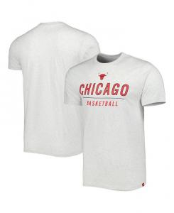 Мужская футболка Ash Chicago Bulls Turbo Tri-Blend Sportiqe, серый