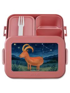 Mr. & Mrs. Panda Бенто-бокс с дизайном в стиле знака зодиака Козерог, без застежек    в пастельно-красном цвете