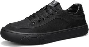 Мужские модные кроссовки с дышащей верхней частью, массивной подошвой и повседневным стилем, удобные легкие обувь для ходьбы, модные нескользящие повседневные туфли Qacksv, черный