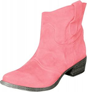Женские ковбойские сапоги широкие замшевые ботильоны на щиколотку, вестерн стиль, ковбойские сапоги до середины голени, с заостренным носком, короткие массивные классические ботильоны для женщин, без шнуровки, свободный модный ретро-стиль Generic, Pink